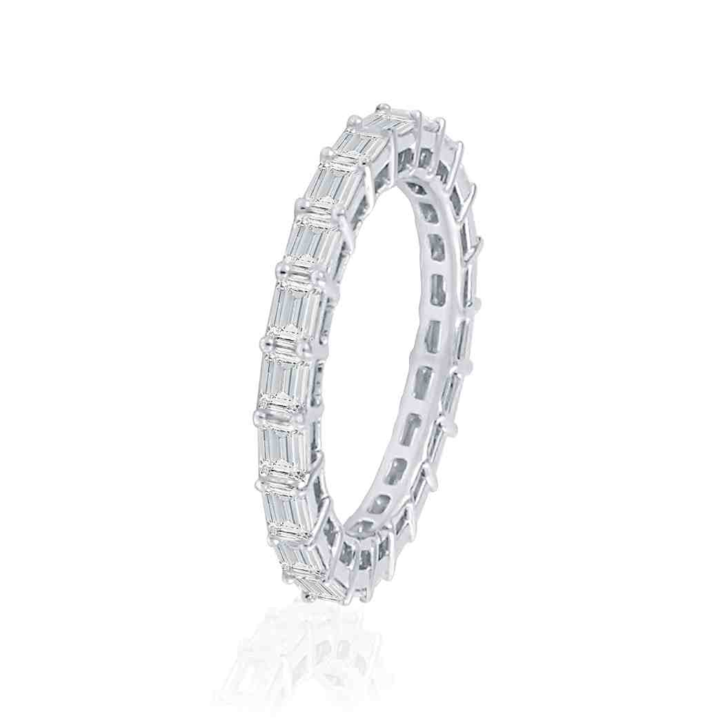 Emerald-Cut Diamond Eternity Band Ring LR11023A